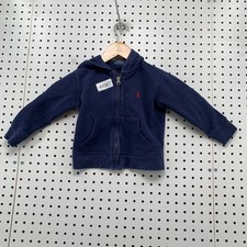Polo Ralph Lauren Sweatshirt Hoodie Toddler Boys 2/2T Navy Blue Hooded