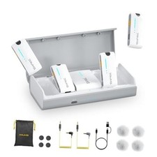 iRay DW40 4-Channel Wireless Microphone for Cameras, Camcorders, White