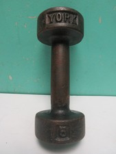 Vintage 1 Single YORK 5 Pound Cast Iron Round...