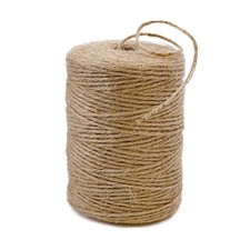 656 Feet 3Ply Jute Twine String, 2mm Natural Brown Thick Twine Rope for Craft...