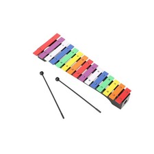 Glockenspiel 15 Note Toddler Xylophone Multi-Colored w/ 2 Mallets Musical Toy