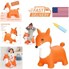 Inflatable Fox Bouncy Hopper Toy for Toddlers Develop Motor Skills Fun Activity