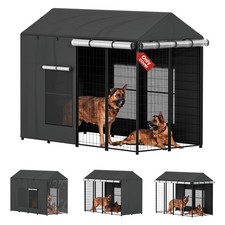 Outdoor Dog Kennel Cover for Dog Cages 8'D x 4'W x 6'H Full Coverage, 1200D H...