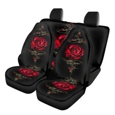Red Rose Car Seat Covers Full Setvintage Floral Decorative Flower Print Red Rose Car Seat Covers Full Setvintage Floral Decorative Flower Print