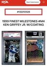 1999 Topps Finest Milestone Ken Griffey Jr #M4 With Coating 0325/3000 NM-MT PSA8