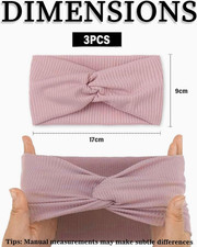 NJCXOLA 3 Pezzi Fascia Capelli Bambina, Nylon Fasce Capelli Neonata Fiore Fascia Elastica per Capelli Accessori per Capelli per Nascita Bambina
