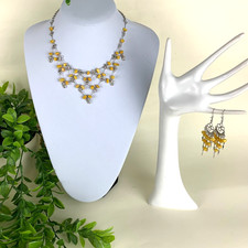 Parure Collana Orecchini Vintage Originale Bigiotteria Americana Inglese