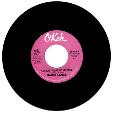 MAJOR LANCE You Don't Want Me No More - New Northern Soul 45 (Outta Sight) 60er