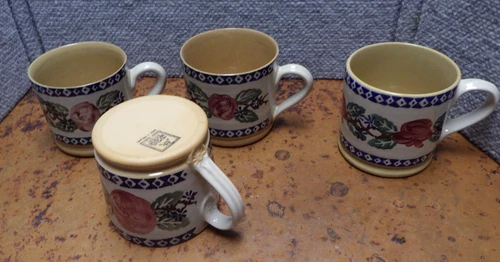 4 Vintage Nicholas Mosse Pottery Mugs TH