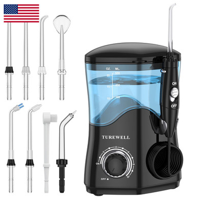 Turewell Water Dental Flosser For Teeth/Braces Water Teeth Cleaner 8 Jet Tips