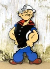 VINTAGE POPEYE CARTOON SAILOR MOTOR OIL SODA POP GAS OIL DISNEY PORCELAIN SIGN