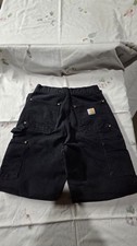 Carhartt B01 BLK Double Knee Work Pants Made in USA Black Canvas Men’s 28x30