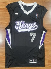Rare VTG Adidas Sacramento Kings Jimmer Fredette 7 Black Swingman Jersey Mens S