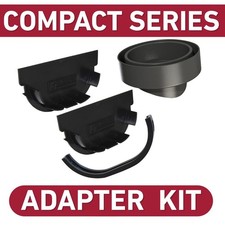 Compact Series End Caps and Bottom Pipe Adapter for Modular Trench and Channel D
