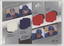 2008 SP Game Used Edition 10/10 Henrik Lundqvist Markus Naslund Scott Gomez 7ez