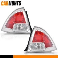 Set of 2 Tail Light Fit For 2006-2009 Ford Fusion Chrome Left and Right Side