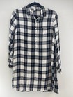 Old Navy Tartan Plaid Button Up Long Sleeve Shirt Dress M Soft Preppy Academia