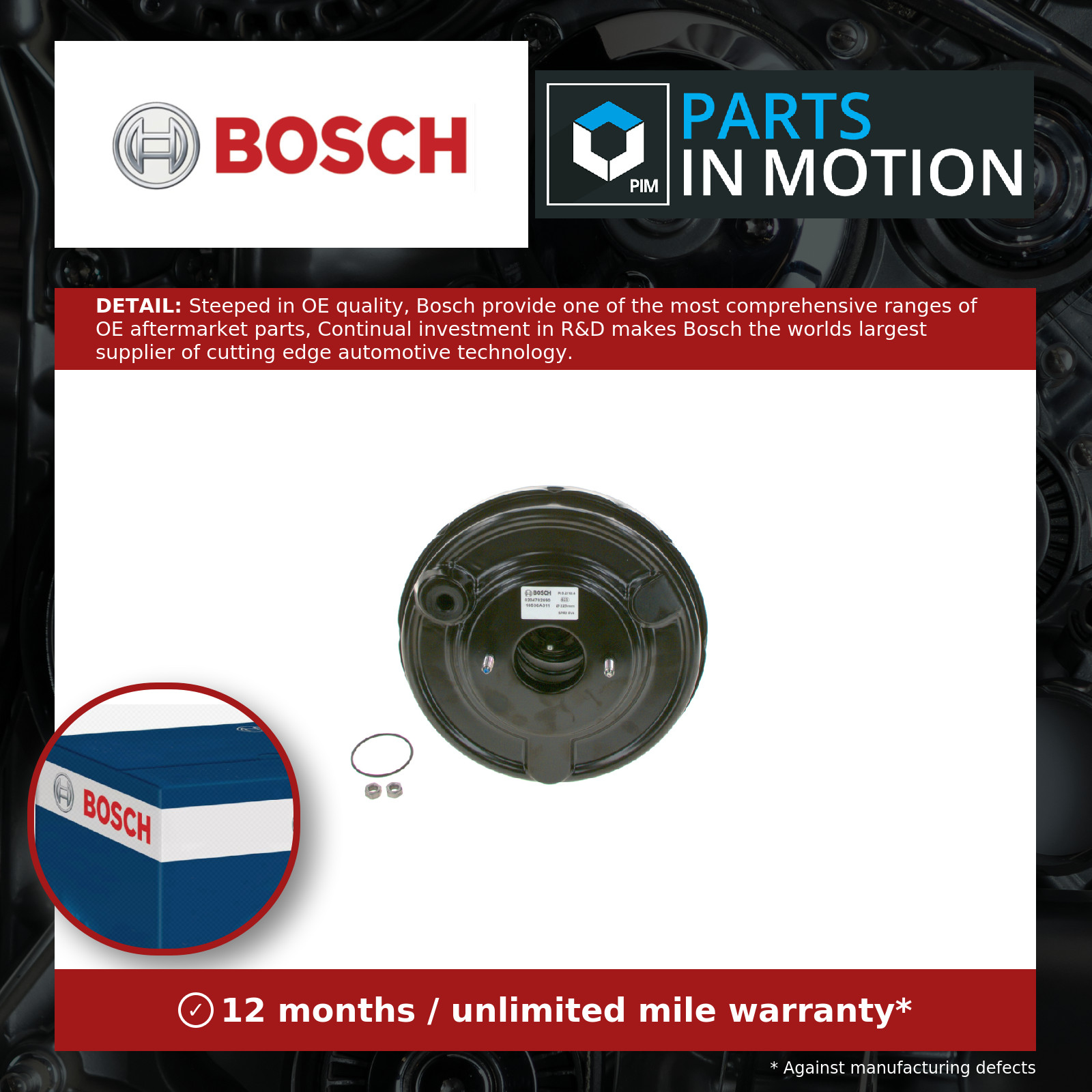 Bosch Brake Booster Diameter 228.6mm 0204125812 - Image 16
