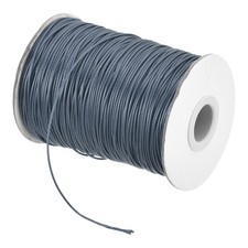 Dark Grey 1mm Waxed Cord 175 Yard Wax Bead Thread String for Jewelry Making