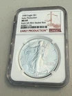 1990 $1 1 oz. Silver Eagle NGC MS69 U.S Mint Sealed Box Early Production