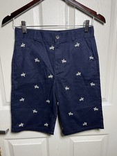 Janie Jack Boys' Cotton Shorts Sea Turtles Dark Blue Size 12