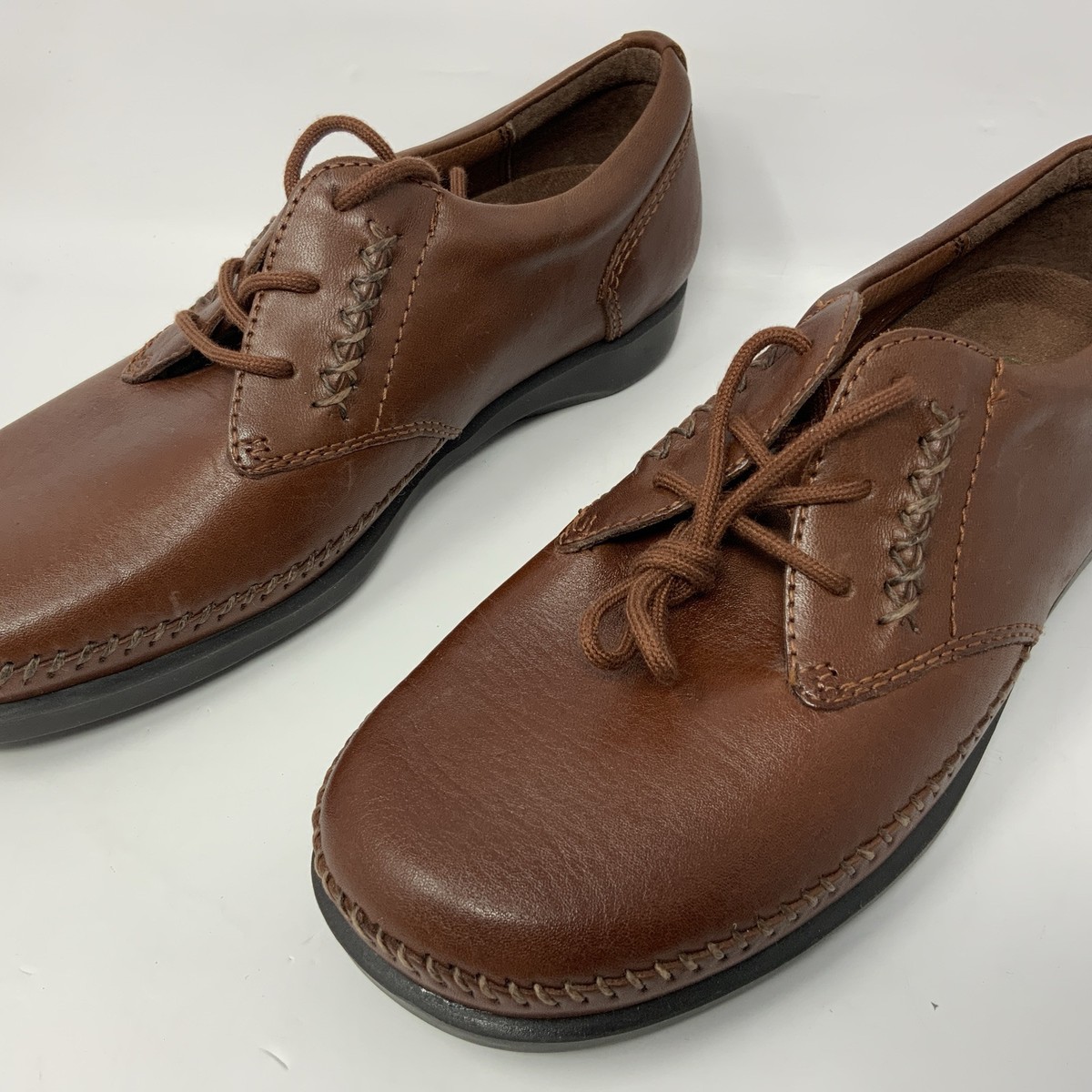Dexter Brown Leather Mary Jane Moc Womens Size 6.5 Shoes Loafers