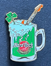 HARD ROCK CAFE Pin Badge BIRMINGHAM St Patricks Day 2002 Beer Glass