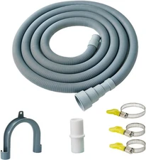 Universal Washing Machine Drain Hose Extension Kit - 6.5FT 6.5FT, Gray 