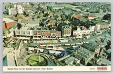 Boston Massachusetts, Market Place, Aerial View, Vintage Postcard