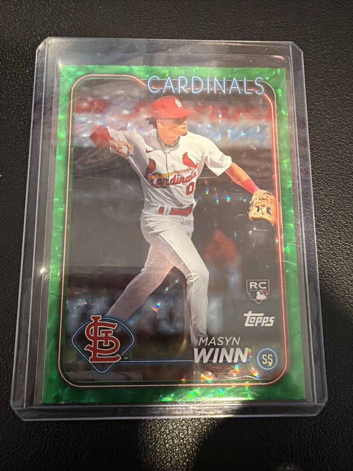 Masyn Winn Rookie Green Foil Ice Parallel 2024 Topps /499 #480 RC CARDINALS
