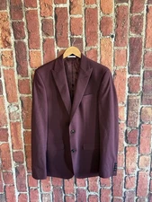 Bar III Mens Red Tuxedo Suit Size 38 Long Slim Fit