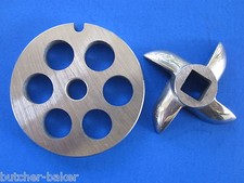  5 x 1/2" Plate Discs PLUS 1 knife for Meat Grinder Grinding STAINLESS STEEL