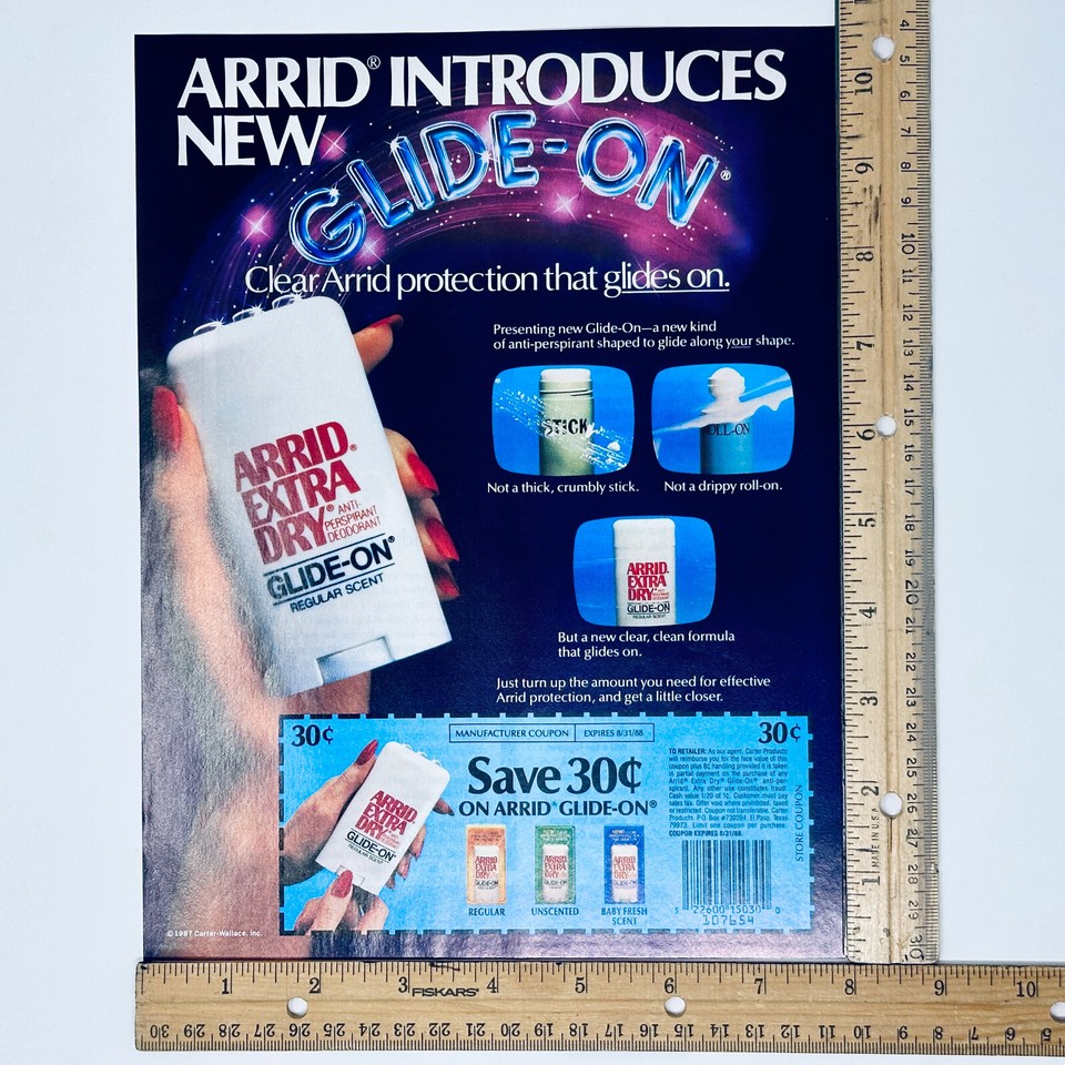 Arrid Introduces New GlideOn "Clear Arrid Protection" Deoderant Print