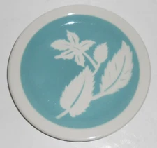 Wallace China Restaurant Ware Lt Blue Airbrushed Leaves Bread Plate
