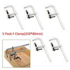 5pcs F Welding Clamps Heavy Duty Forged Solid Steel Clamp Clamping Force 500kg