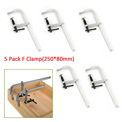 5-Pack Heavy Duty F Style Welding Clamps – Forged Steel, 500kg Clamping Force