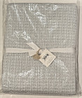 Serena & Lily Montauk Coverlet F/Q Full Queen Sky Blue Cotton Waffle Blanket NEW