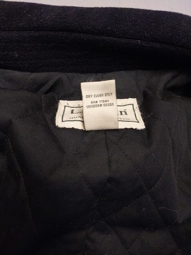 Ll Bean Jacket Mens Large Tall Blue Chore Barn Peacoat Wool Please Read. - Picture 8 of 8