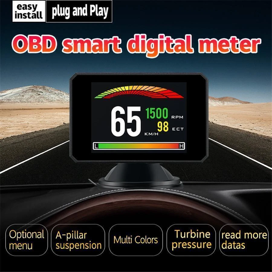 Multi-function OBD Smart Digital Meter Can Monitor Head-Up Display Speedometer - Изображение 2 из 4