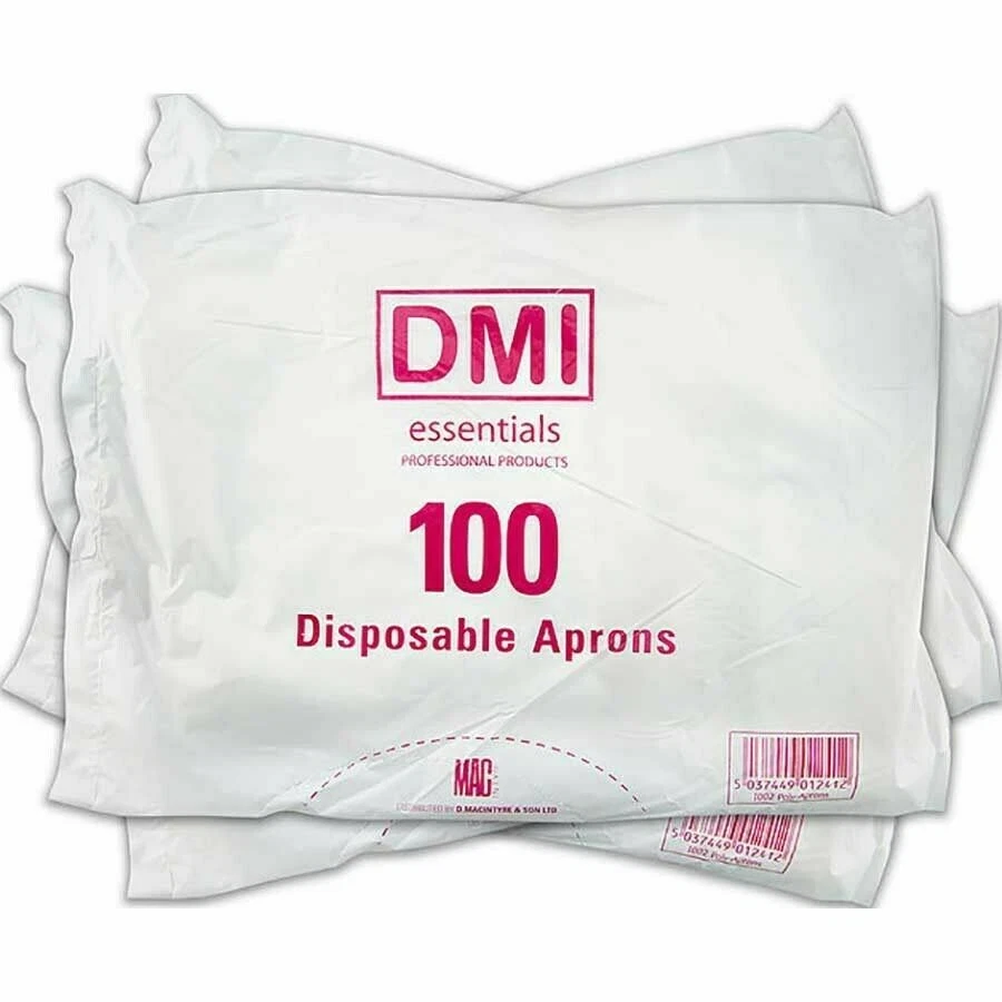 DMI Disposable Hairdressing / Barber One Use Aprons White x 100