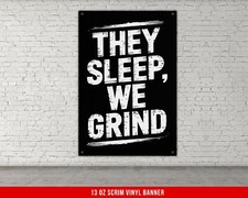 Gym Motivational Vinyl Banner - Fitness Quote Wall Art