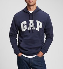 GAP Hoodie Blue Logo Pullover Fleece Cotton Long Sleeve Men  s Size 510981-52-1
