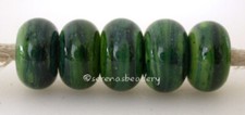 RAINFOREST SPARKLE  donut handmade lampwork glass spacer beads TANERES sra