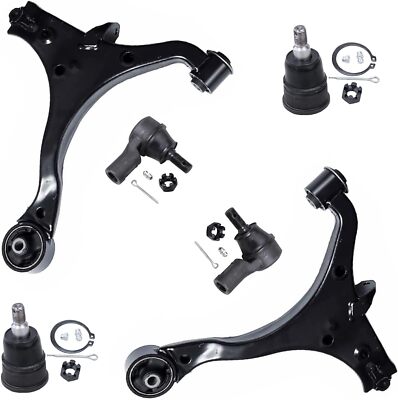 Front Lower Control Arms Ball Joints Outer Tie Rods for 2003-2011 Honda Element