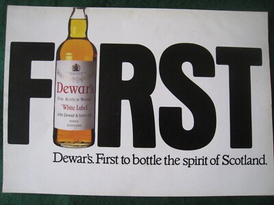 FIRST DEWAR'S JOHN DEWAR & SONS LTD FINE SCOTCH WHISKY ADVERT A4 SIZE FILE 19