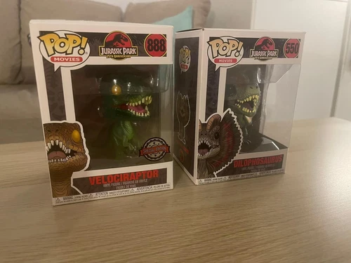 Pop Movies Jurassic Park 25th Anniversary 550 Dilophosaurus & 888 Velociraptor