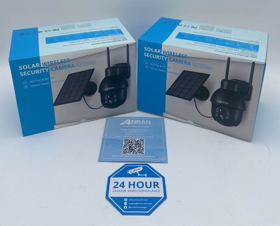 Anran Q3 Wireless Solar-Powered Outdoor Security Camera 2-Pack Brand New-image
