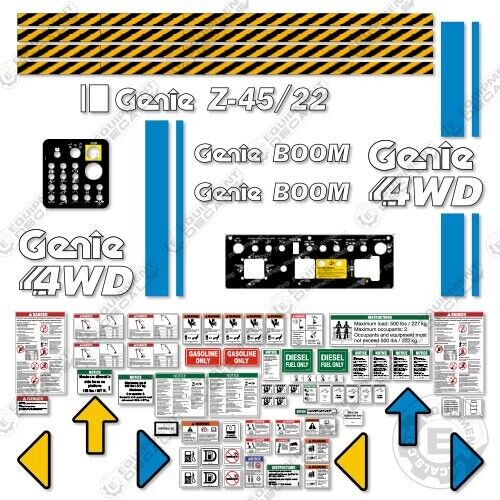 Passend für Genie Z-45/22 Aufkleber Kit Auslegerlift - (SN: 2133-9996) Innenverbrennung - Bild 1 von 1