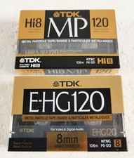 TDK EHG 120  MP 120 8MM Camcorder Video Cassette Tape NTSC - 2 Cassettes