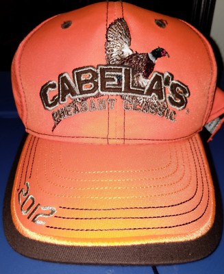 Cabelas 2012 Pheasant Classic Rare Hunting Hat Blaze Orange Field Camp Fest